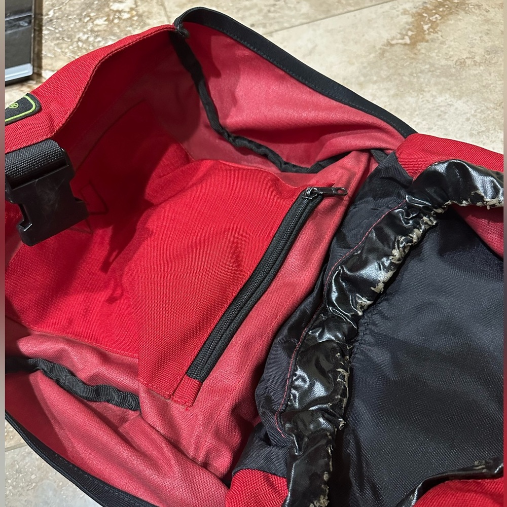 Red Backpacking Backpack With 4 Pockets, Internal… - image 3